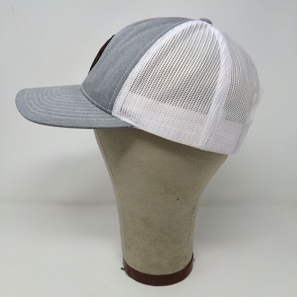 Richardson Mens Gnarlhorn Snapback Mesh Back Hat White Gray Adjustable - Picture 5 of 12